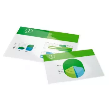 GBC fundas de laminar A4 100 micras, brillante, transparente, A4, 216 mm, 303 mm, 100 uds.