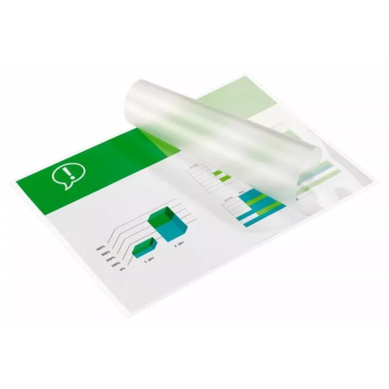 GBC fundas de laminar A4 100 micras, brillante, transparente, A4, 216 mm, 303 mm, 100 uds.