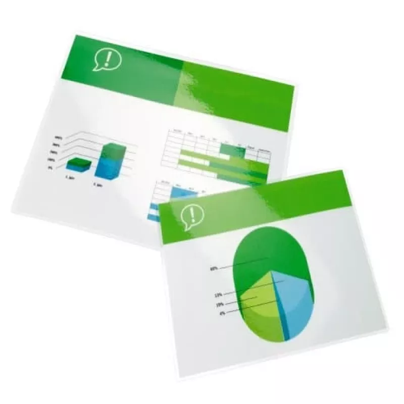 GBC fundas de laminar A4 100 micras, brillante, transparente, A4, 216 mm, 303 mm, 100 uds.