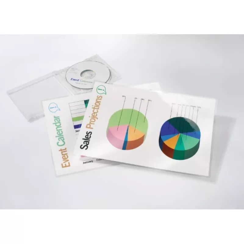 GBC Fundas de laminar A4 75 micras, brillante, transparente, A4, 248 mm, 333 mm, 1 mm