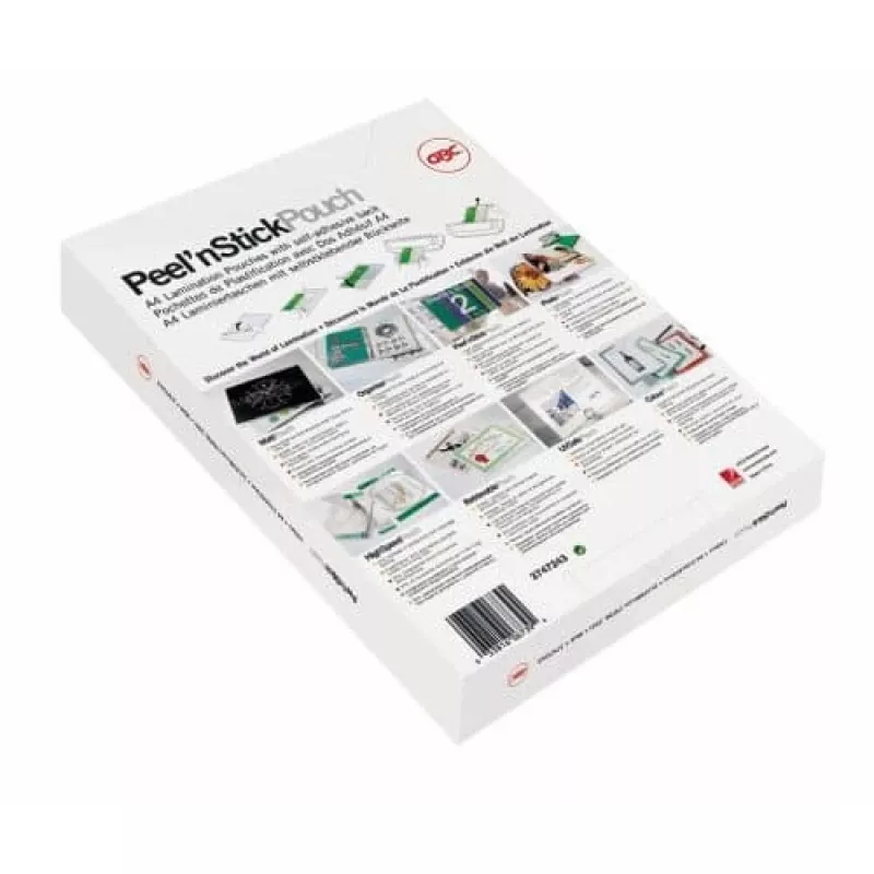 GBC Funda de laminar A3 autoadhesiva 75 micras, brillante, transparente, A3, 0,075 mm, 303 mm, 426 mm
