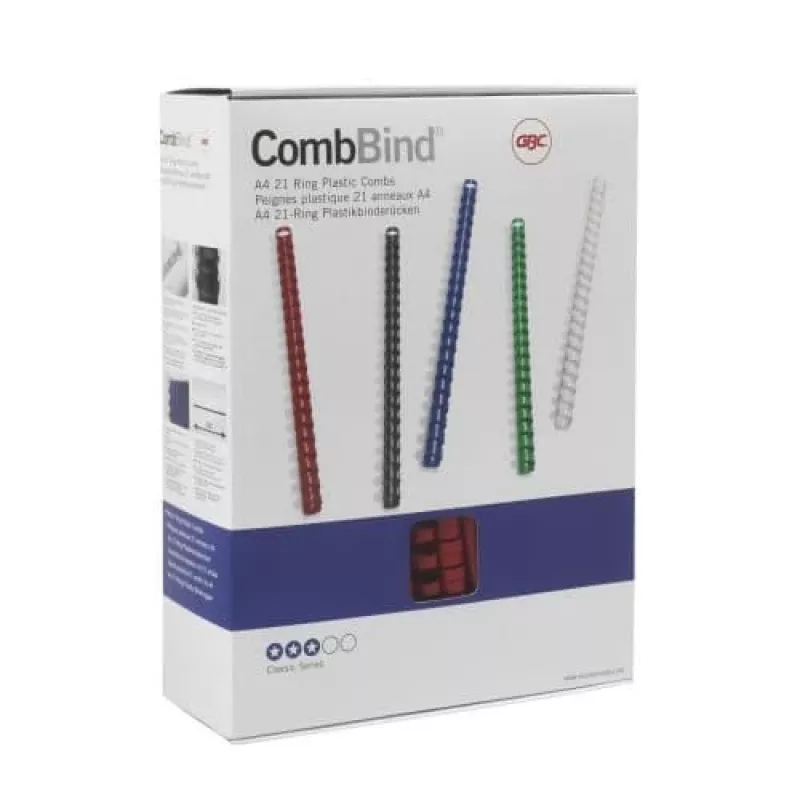 GBC Lomo de encuadernar CombBind 51 mm A4 21R, blanco, 500 hojas, policloruro de vinilo (PVC), A4, 5,1 cm, 1,23 kg