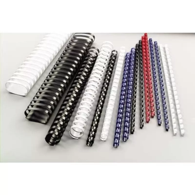 GBC Peines de encuadernar CombBind 6 mm A4 21R, azul, 25 hojas, policloruro de vinilo (PVC), A4, 100 uds.