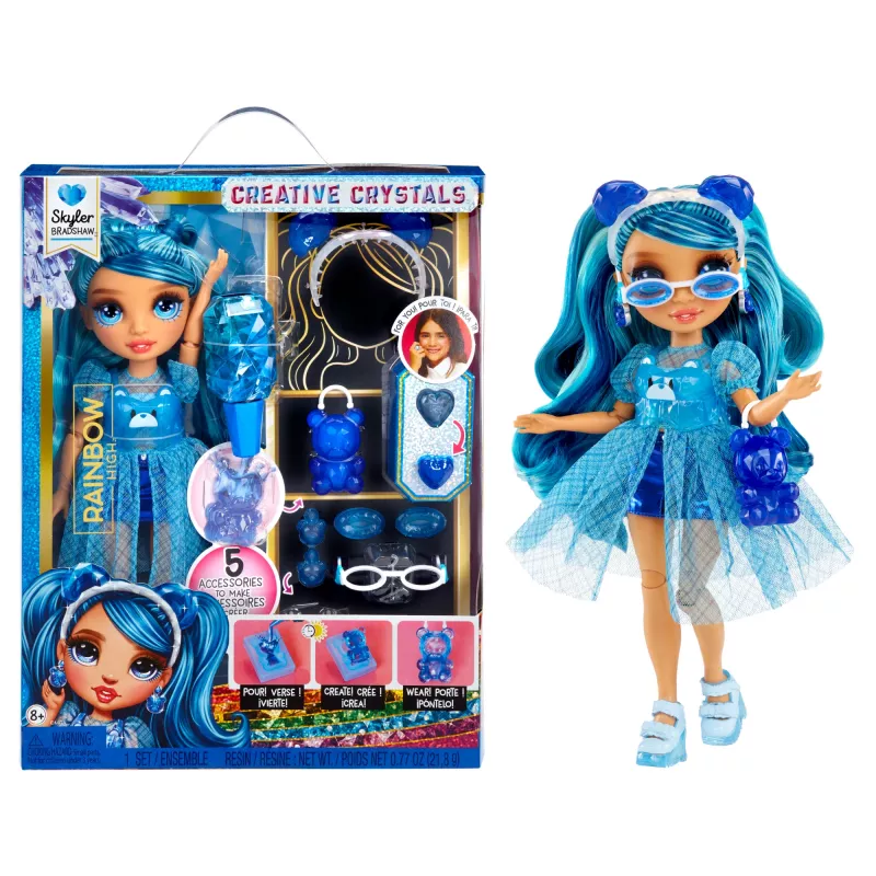 Muñeca de moda Rainbow High Creative Crystals - Skyler