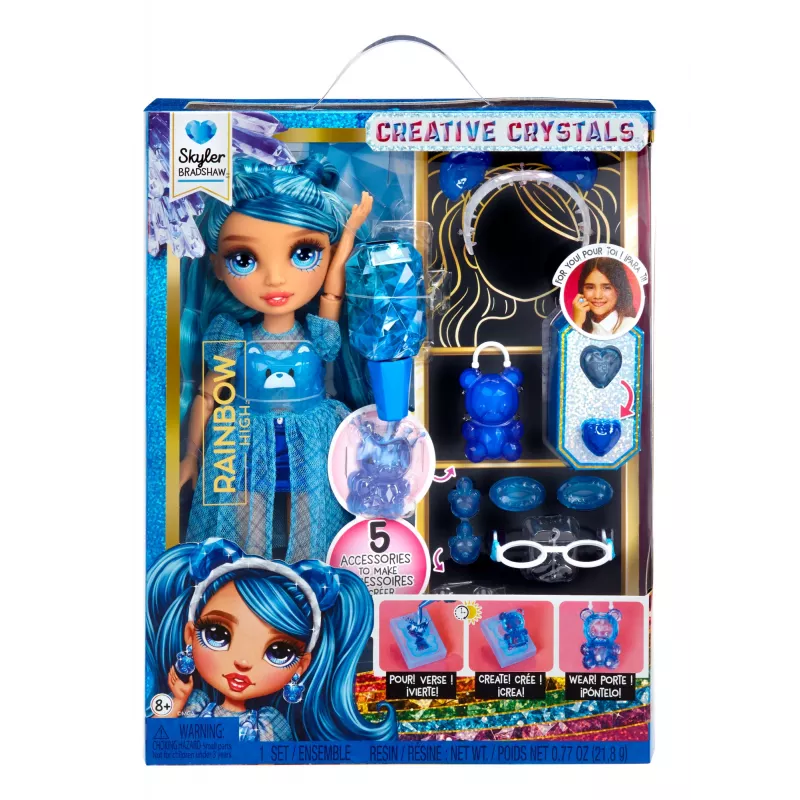 Muñeca de moda Rainbow High Creative Crystals - Skyler