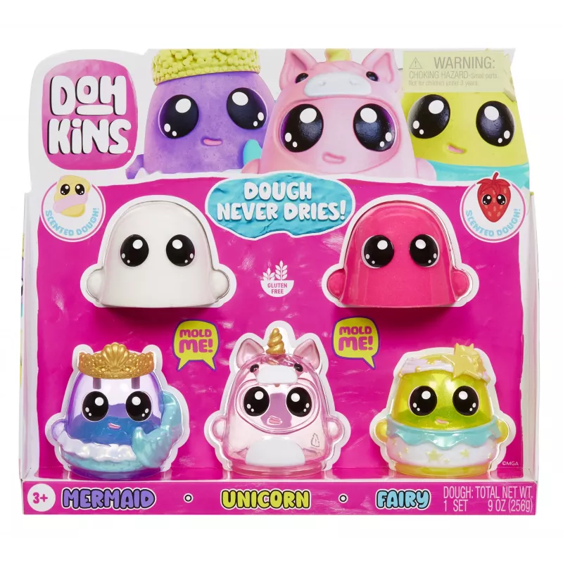 MGA Entertainment DohKins Fantasy Pack - surtido 1, pasta de modelar, multicolor, niño, niño/niña, 3 año(s), 99 año(s)