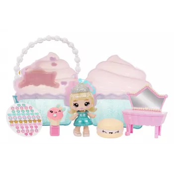 MGA Entertainment Yummiland Beauty Bag Playset + muñeca Lip Gloss - Cupcake Beauty Bag