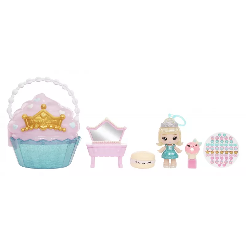MGA Entertainment Yummiland Beauty Bag Playset + muñeca Lip Gloss - Cupcake Beauty Bag