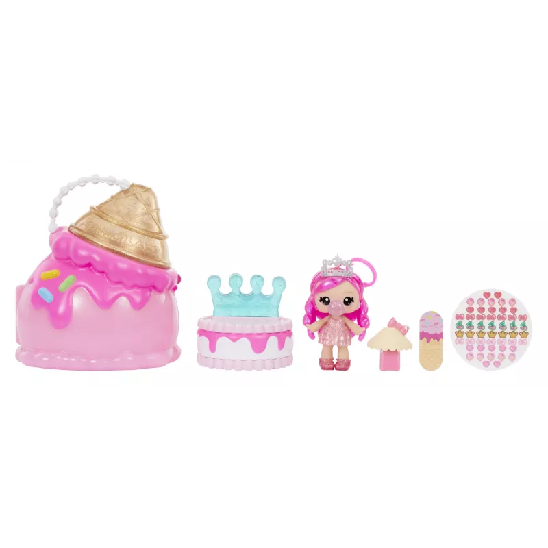 MGA Entertainment Yummiland Beauty Bag Playset + muñeca Lip Gloss - Ice Cream Beauty Bag