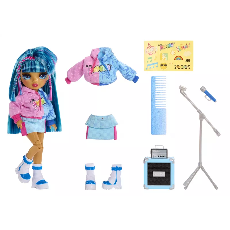Muñecas de moda Rainbow High Junior High Jr High Rockband - Skyler