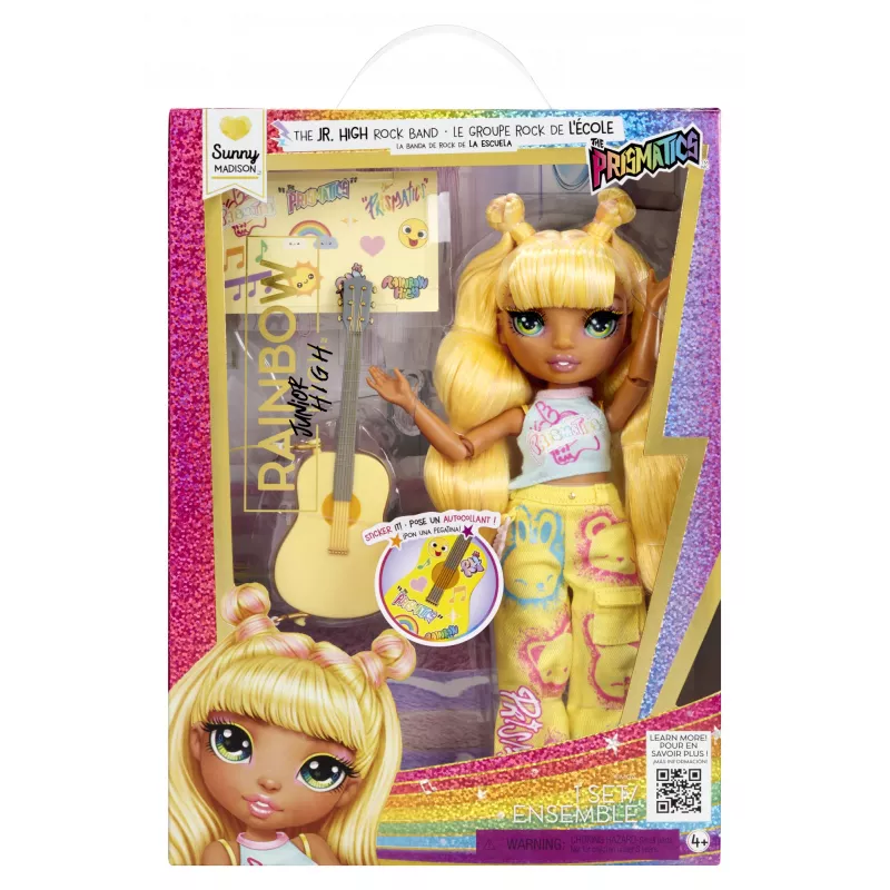 Muñecas de moda Rainbow High Junior High Jr High Rockband - Sunny