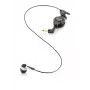 Micrófono de grabación para teléfono Philips, con cable, llamadas/música, headset, negro, plata