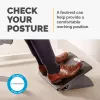 Reposapiés bajo el escritorio Fellowes – Reposapiés Office Suites bajo el escritorio, reposapiés ergonómico con 3 posiciones ajustables en altura y tecnología antibacteriana – Reposapiés para oficina y casa – Negro
