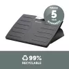 Reposapiés bajo el escritorio Fellowes – Reposapiés Office Suites bajo el escritorio, reposapiés ergonómico con 3 posiciones ajustables en altura y tecnología antibacteriana – Reposapiés para oficina y casa – Negro