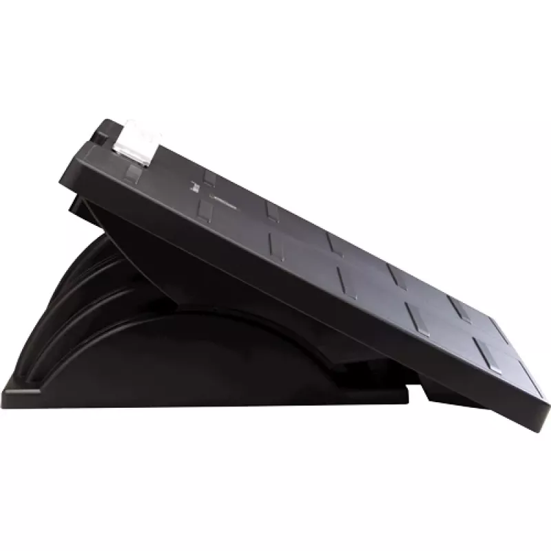 Reposapiés bajo el escritorio Fellowes – Reposapiés Office Suites bajo el escritorio, reposapiés ergonómico con 3 posiciones ajustables en altura y tecnología antibacteriana – Reposapiés para oficina y casa – Negro