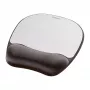Fellowes Mouse Mat Wrist Support - Alfombrilla de ratón con reposamuñecas de espuma viscoelástica - Alfombrilla de ratón ergonómica para ordenador, portátil, teletrabajo - Compatible con ratones láser y ópticos - Plata