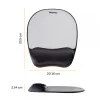 Fellowes Mouse Mat Wrist Support - Alfombrilla de ratón con reposamuñecas de espuma viscoelástica - Alfombrilla de ratón ergonómica para ordenador, portátil, teletrabajo - Compatible con ratones láser y ópticos - Plata