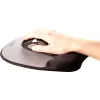 Fellowes Mouse Mat Wrist Support - Alfombrilla de ratón con reposamuñecas de espuma viscoelástica - Alfombrilla de ratón ergonómica para ordenador, portátil, teletrabajo - Compatible con ratones láser y ópticos - Plata