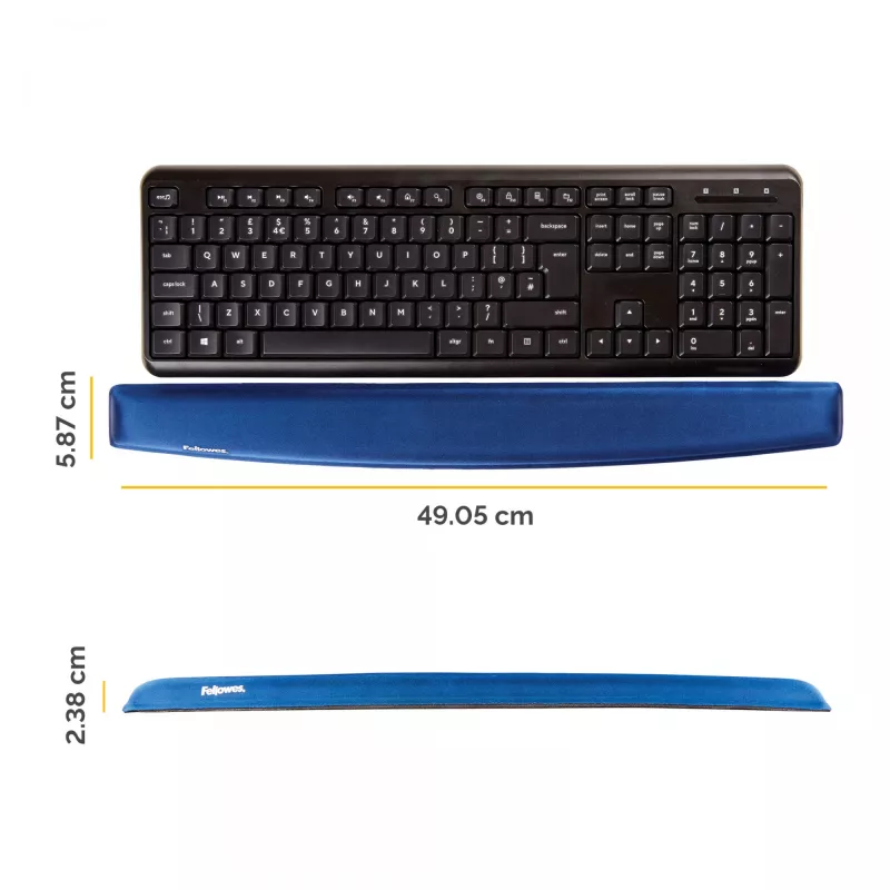 Fellowes 9178401 reposamuñecas gel, poliuretano azul
