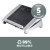 Soporte para portátil de escritorio Fellowes – Soporte para portátil ajustable Office Suites Plus para casa y oficina – Elevador de portátil con 5 ajustes de altura – Tamaño máx. de pantalla 17 inch, peso máx. 5 kg – Negro/plata
