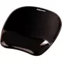 Alfombrilla de ratón Fellowes Crystals Gel con reposamuñecas de gel, negra, 202×230 mm, 340 g