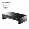 Soporte para monitor de ordenador Fellowes con 3 alturas ajustables - Elevador de monitor Designer Suites con bandeja de almacenamiento - Soporte para monitor ergonómico ajustable para ordenador - Peso máx. 18 kg / Tamaño máx. 21 inch - Negro/blanco perla