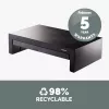 Soporte para monitor de ordenador Fellowes con 3 alturas ajustables - Elevador de monitor Designer Suites con bandeja de almacenamiento - Soporte para monitor ergonómico ajustable para ordenador - Peso máx. 18 kg / Tamaño máx. 21 inch - Negro/blanco perla