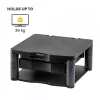 Soporte para monitor de ordenador Fellowes con 3 alturas ajustables – Premium Monitor Riser Plus con gestión de cables – Soporte para monitor ergonómico ajustable para ordenador – Peso máx. 36 kg / Tamaño máx. 21 inch – Grafito