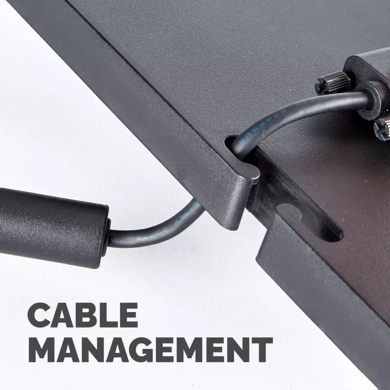 Soporte para monitor de ordenador Fellowes con 3 alturas ajustables – Premium Monitor Riser Plus con gestión de cables – Soporte para monitor ergonómico ajustable para ordenador – Peso máx. 36 kg / Tamaño máx. 21 inch – Grafito