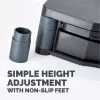 Soporte para monitor de ordenador Fellowes con 3 alturas ajustables – Premium Monitor Riser Plus con gestión de cables – Soporte para monitor ergonómico ajustable para ordenador – Peso máx. 36 kg / Tamaño máx. 21 inch – Grafito