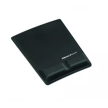 Reposamuñecas para alfombrilla de ratón Fellowes - Alfombrilla de ratón Health-V con protección antibacteriana - Alfombrilla de ratón ergonómica para ordenador, portátil, teletrabajo - Negro