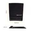 Reposamuñecas para alfombrilla de ratón Fellowes - Alfombrilla de ratón Health-V con protección antibacteriana - Alfombrilla de ratón ergonómica para ordenador, portátil, teletrabajo - Negro