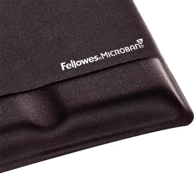Reposamuñecas para alfombrilla de ratón Fellowes - Alfombrilla de ratón Health-V con protección antibacteriana - Alfombrilla de ratón ergonómica para ordenador, portátil, teletrabajo - Negro