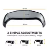 Fellowes soporte para monitor con 3 alturas ajustables - Smart Suites elevador de monitor - Soporte de monitor ergonómico ajustable para ordenador - Peso máx. 10 kg/Tamaño máx. 21 inch - Negro