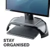 Fellowes soporte para monitor con 3 alturas ajustables - Smart Suites elevador de monitor - Soporte de monitor ergonómico ajustable para ordenador - Peso máx. 10 kg/Tamaño máx. 21 inch - Negro