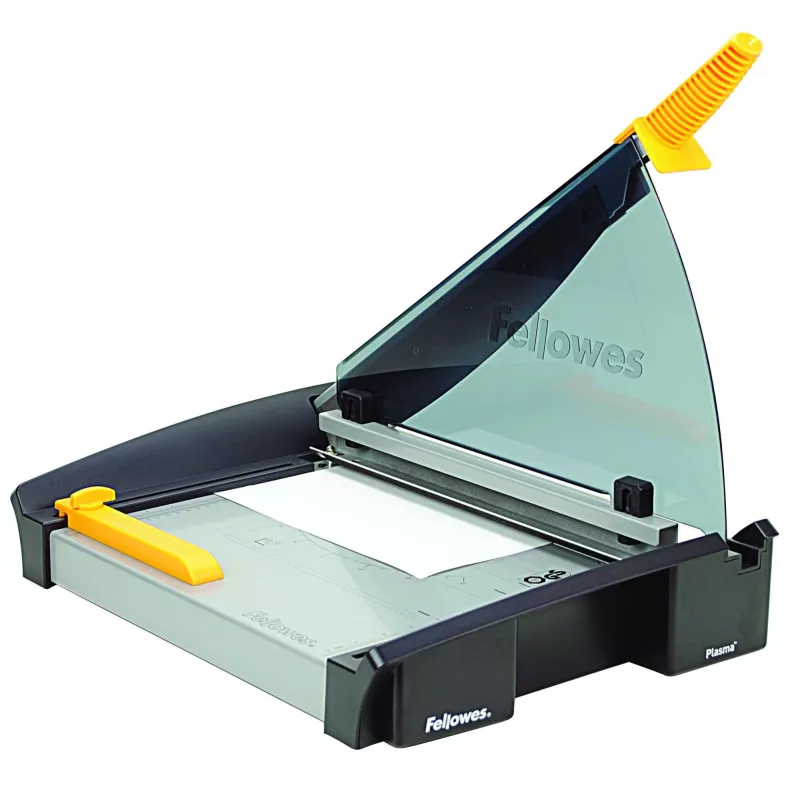 Cortadora de papel Fellowes Plasma A3/180 – Longitud de corte 46 cm, capacidad 40 hojas, grafito/plata/amarillo