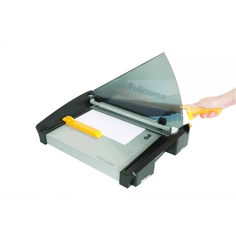 Cortadora de papel Fellowes Plasma A3/180 – Longitud de corte 46 cm, capacidad 40 hojas, grafito/plata/amarillo