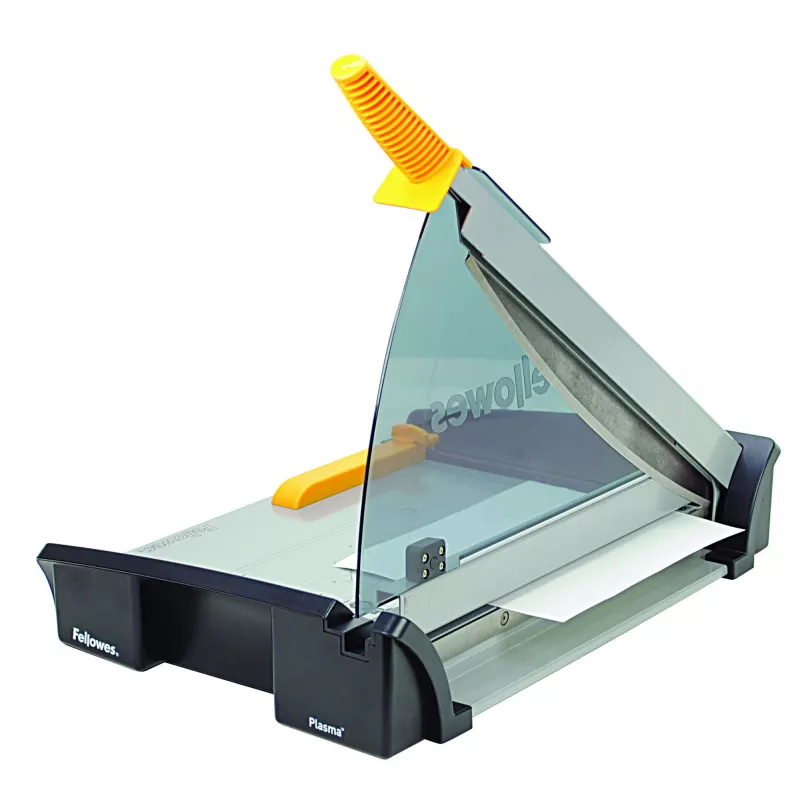Cortadora de papel Fellowes Plasma A3/180 – Longitud de corte 46 cm, capacidad 40 hojas, grafito/plata/amarillo