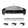 Fellowes soporte para monitor con 3 alturas ajustables – Smart Suites Monitor Riser Plus con almacenamiento – Soporte de monitor ergonómico ajustable para ordenador – Peso máx. 10 kg/Tamaño máx. 21 inch – Negro