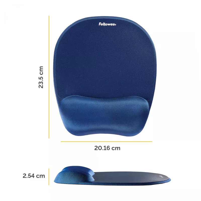 Fellowes alfombrilla de ratón/reposamuñecas Memory Foam zafiro
