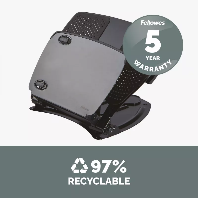 Fellowes Professional Series estación de trabajo para portátil, negro, metal, 85 - 245 mm, 400 mm, 58 mm, 341 mm