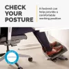 Fellowes reposapiés bajo el escritorio – Professional Series reposapiés definitivo ergonómico con 3 alturas ajustables y superficie de masaje – Reposapiés para oficina y hogar – Negro