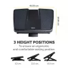 Fellowes reposapiés bajo el escritorio – Professional Series reposapiés definitivo ergonómico con 3 alturas ajustables y superficie de masaje – Reposapiés para oficina y hogar – Negro