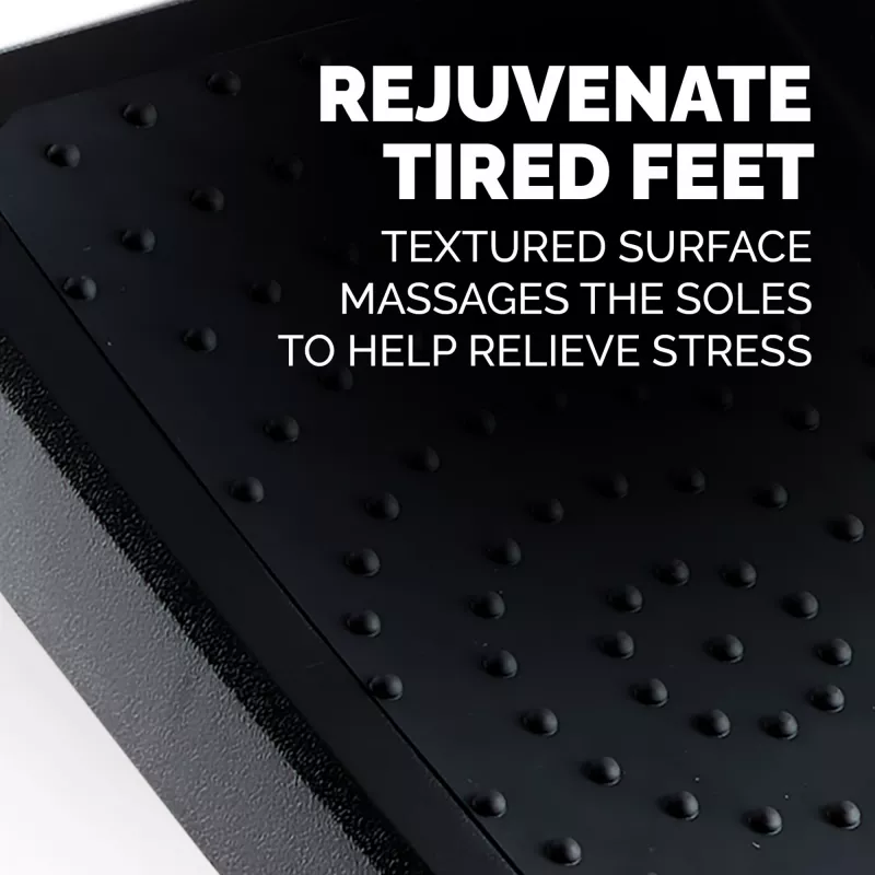 Fellowes reposapiés bajo el escritorio – Professional Series reposapiés definitivo ergonómico con 3 alturas ajustables y superficie de masaje – Reposapiés para oficina y hogar – Negro