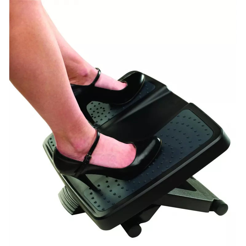 Fellowes reposapiés bajo el escritorio – Professional Series reposapiés definitivo ergonómico con 3 alturas ajustables y superficie de masaje – Reposapiés para oficina y hogar – Negro