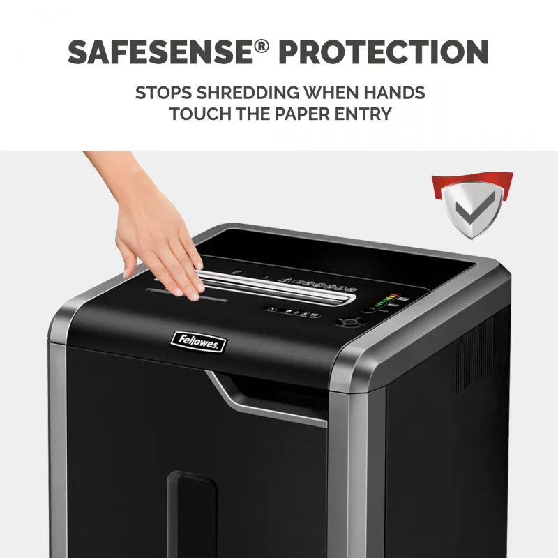 Fellowes destructora 325Ci 24 hojas destructora de corte en partículas con contenedor de 83 litros, alto nivel de seguridad P4