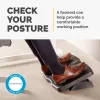 Fellowes reposapiés bajo el escritorio – Refresh reposapiés ergonómico con 2 alturas ajustables y superficie de masaje – Reposapiés para oficina y hogar – Negro