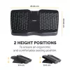 Fellowes reposapiés bajo el escritorio – Refresh reposapiés ergonómico con 2 alturas ajustables y superficie de masaje – Reposapiés para oficina y hogar – Negro