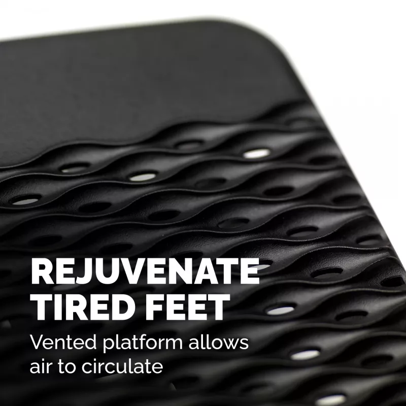 Fellowes reposapiés bajo el escritorio – Refresh reposapiés ergonómico con 2 alturas ajustables y superficie de masaje – Reposapiés para oficina y hogar – Negro