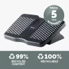 Fellowes reposapiés bajo el escritorio – Refresh reposapiés ergonómico con 2 alturas ajustables y superficie de masaje – Reposapiés para oficina y hogar – Negro